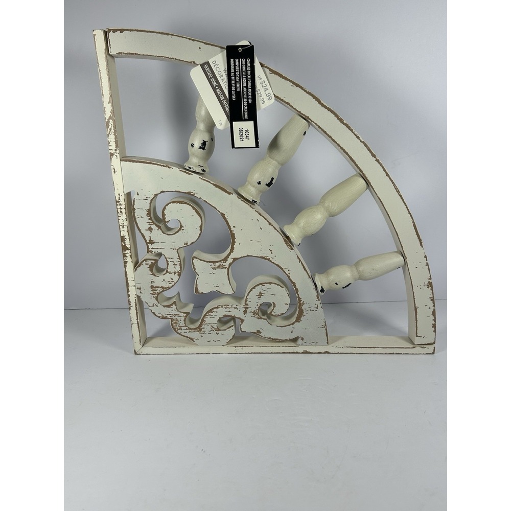 New Ashland Corner Open Lattice Wall Home Decor Distressed Wood Shabby Chic